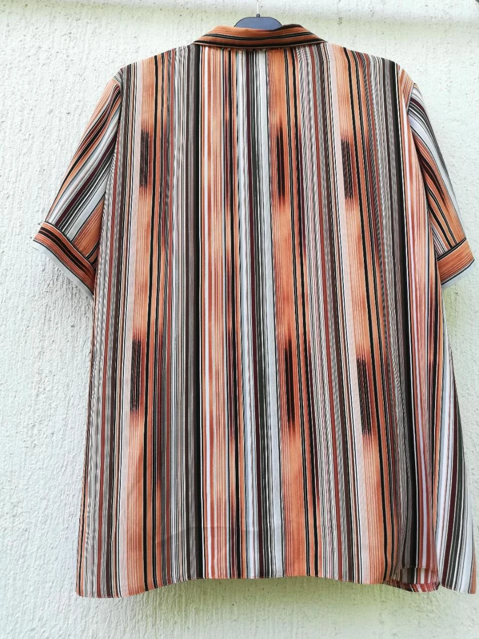 Vloeiende gestreepte tuniek/hemd Oranje/Bruin/Wit/Grijs maat XXL – photo 11